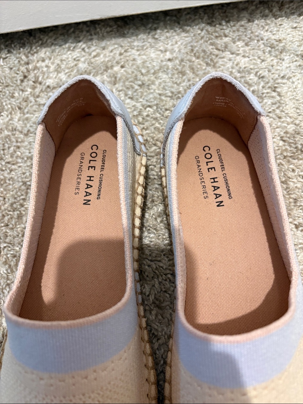 Cole Haan Slip-On Espadrilles in Cream, Blush & Pale Gray - Picture 2 of 5